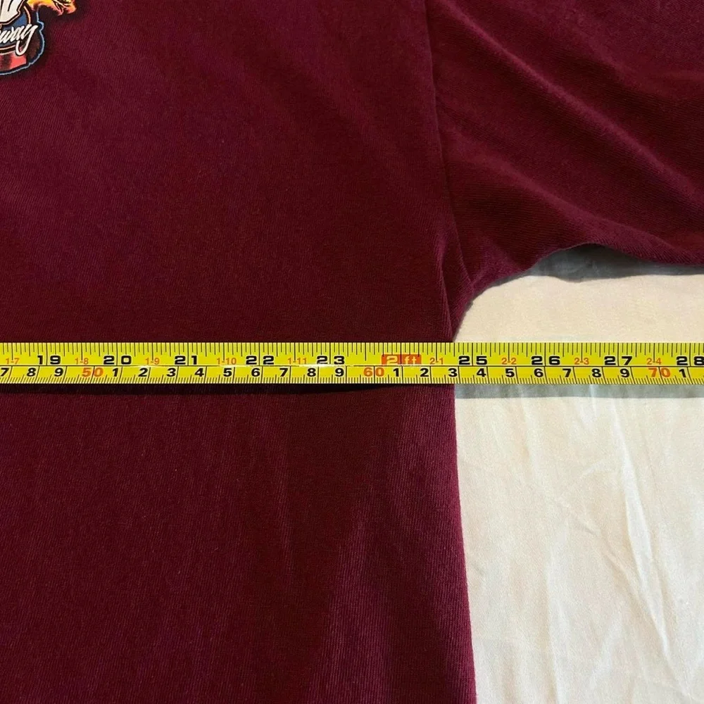 SOLD Gildan burgundy red racing graphic tee 2XL - Picture 5 of 6